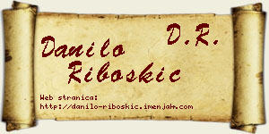 Danilo Riboškić vizit kartica